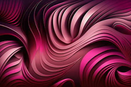 Abstract background with wavy lines in pink colors. Vector illustration.の素材