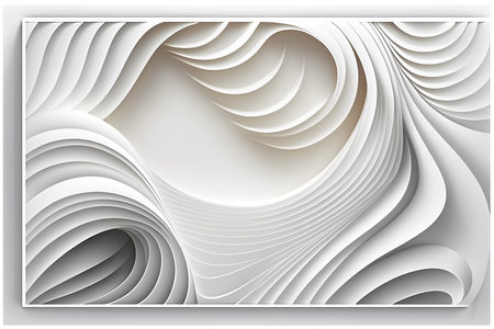 Abstract background with white paper cut shapes. Vector illustration for your designの素材