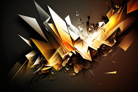 3d illustration of abstract geometric composition,digital artwork for creative graphic designの素材