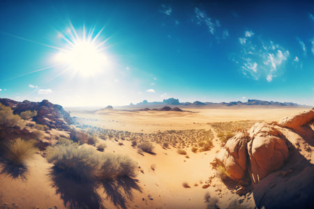 Desert landscape in the United States of America. 3d renderingの写真素材