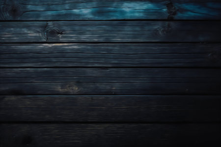 Old wooden background gold texture. Grunge dark blue wood.の写真素材