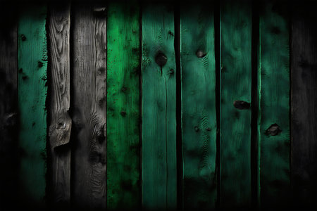 Old painted wood wall - gold texture background. Green and black.の写真素材