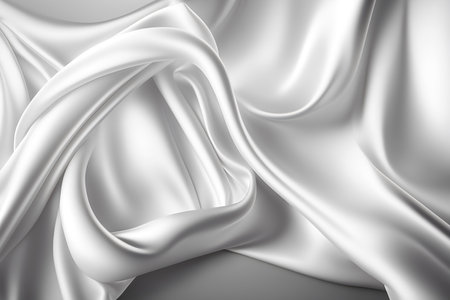 Abstract background luxury cloth or liquid wave or wavy folds of grunge silk texture. 3d render illustrationの写真素材