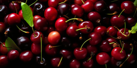 Cherries background. Fresh cherries background. Cherries backgroundの写真素材