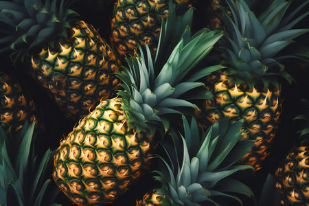 Pineapple background. Pineapple background. Pineapple backgroundの写真素材