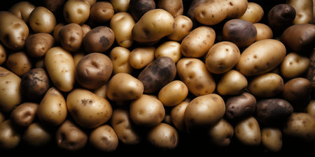 Potatoes background. Potatoes texture. Potatoes background. potato backgroundの写真素材
