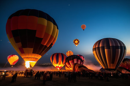 Hot air balloon festival in Chiang Mai, Thailand.の写真素材