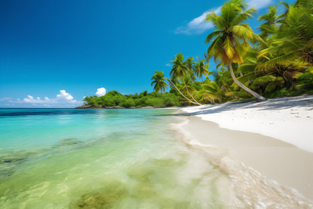 Beautiful tropical beach at Seychelles, Praslinの写真素材