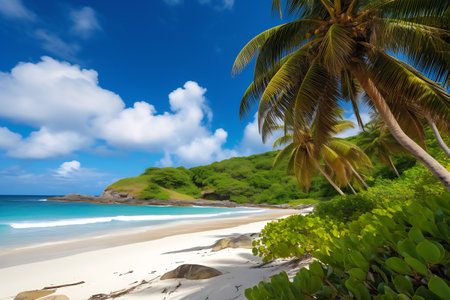 Beautiful beach Anse Lazio at Seychelles - nature backgroundの写真素材
