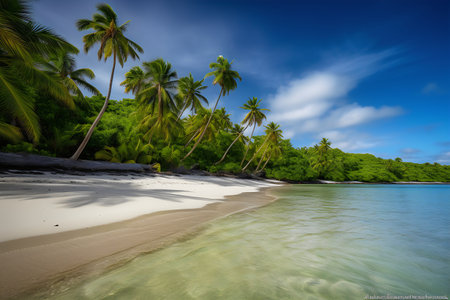 Tropical beach at Seychelles, Praslinの写真素材