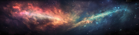 Planets and galaxy, science fiction wallpaper. Beauty in the universe.の写真素材