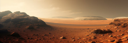 Fantasy alien planet. Mountain and lake. 3D illustration.の写真素材