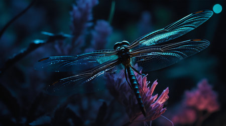 Dragonfly in the garden. Beautiful dragonfly in the garden.の写真素材