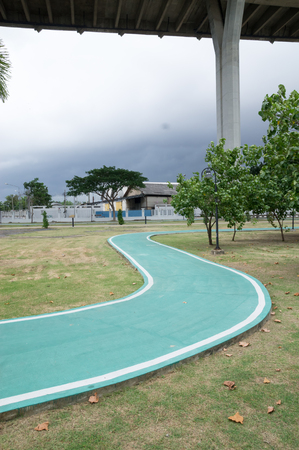 Jogging lane in the parkの写真素材