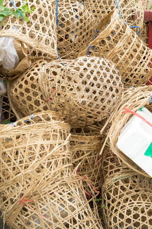 Chinese passtry or basket to keep fruits and vegetablesの写真素材