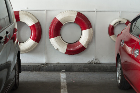 Parking lots at department soteの写真素材