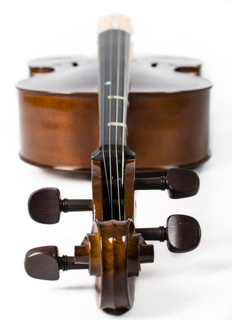 Image of a Cello on a white seamless background の写真素材