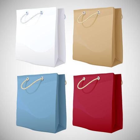4 paper shopping bag vectorのイラスト素材