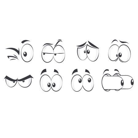 Cartoon eyes collectionのイラスト素材