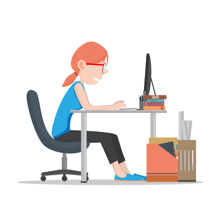 Female Office Workerのイラスト素材