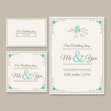 wedding invitation cardsのイラスト素材