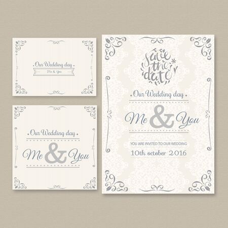 wedding invitation cardsのイラスト素材