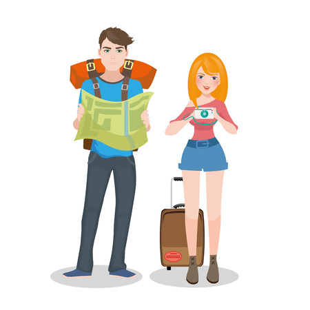 Traveler vector illustrationのイラスト素材