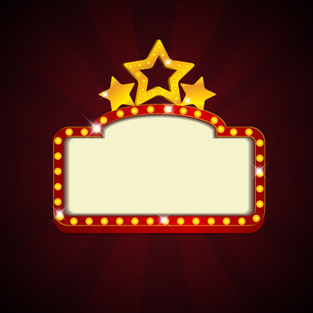 Retro Light Signのイラスト素材