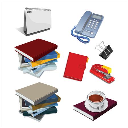 Office Supplies Vector Setのイラスト素材