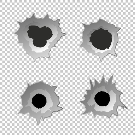 Bullet Holes Vector illustrationのイラスト素材