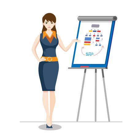 Woman at business presentationのイラスト素材
