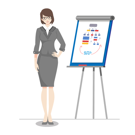 Woman at business presentationのイラスト素材