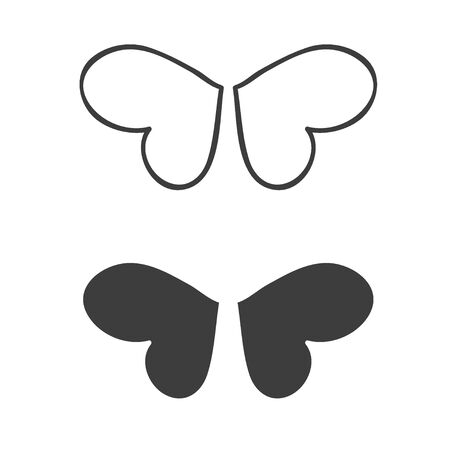 Wings Vector on plain background.のイラスト素材