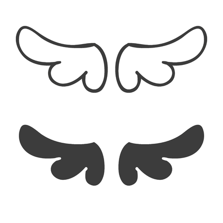 Wings Vector on plain background.のイラスト素材
