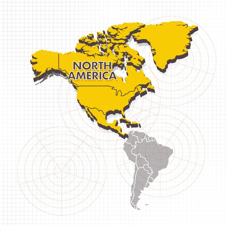 North America Continentのイラスト素材