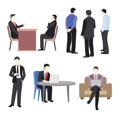 Meeting business people. Teamwork. Discussionのイラスト素材