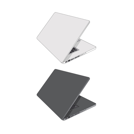 Computer laptop Vector Illustrationのイラスト素材