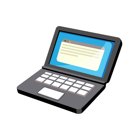 Laptop isometric icon designのイラスト素材