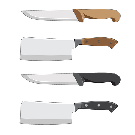 Set of different kind of knives vectorのイラスト素材