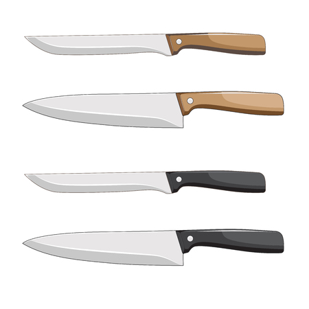 Set of different kind of knives vectorのイラスト素材