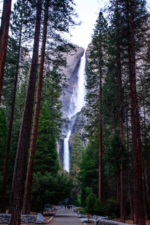 I am glad to take amazing shots at the amazing Yosemite National Park. Waterfall is the symbol of Yosemite.の写真素材