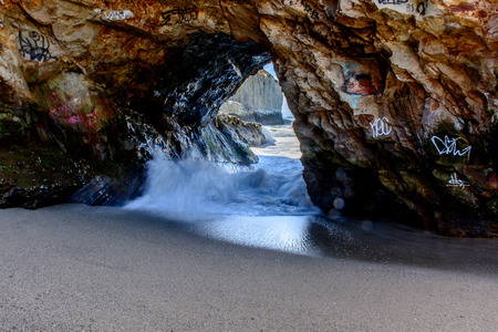 Taken at Shark Fin Cove, California 1 Freeway, Pacific beach, Santa Cruz, CA, USA.の写真素材