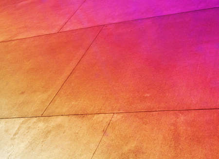 brightly colored, oxidized metallic panelsの写真素材