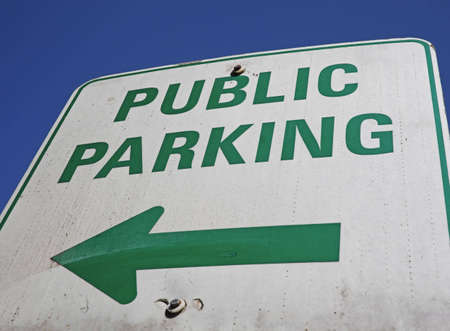 public parking signの写真素材
