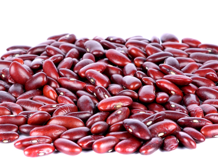 Red beans  on white backgroundの写真素材