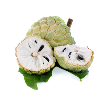 Sugar Apple on white backgroundの写真素材