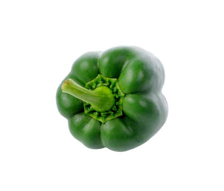 green pepper isolated on white backgroundの写真素材