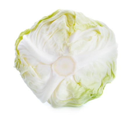cabbage isolated on white backgroundの写真素材