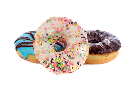 donut isolated on white backgroundの写真素材