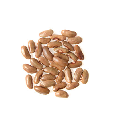 beans isolated on white background. top view